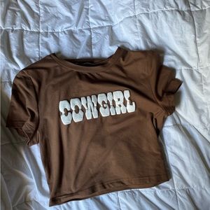 Cow Girl Cropped Tee 🤠